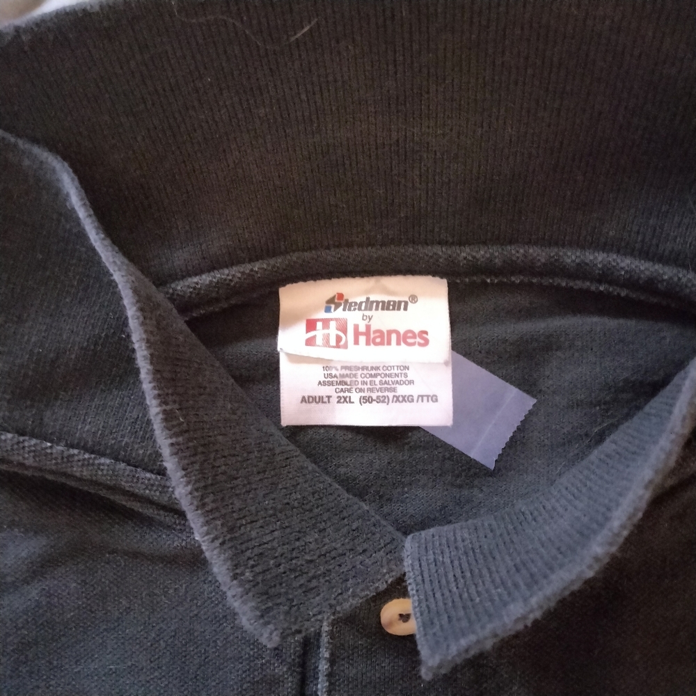 Tedmon by Hanes 100% Cotton 2XL black Polo